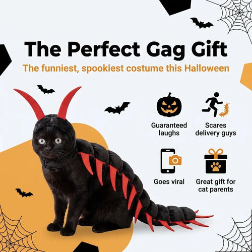 SpookyPaws™ Cat Centipede Costume